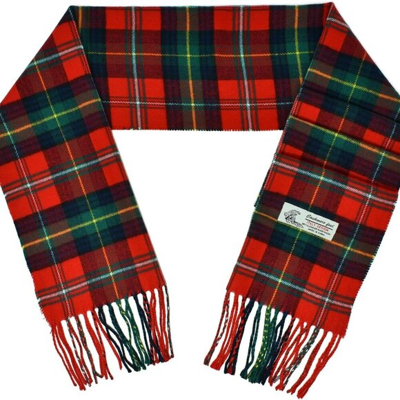 Scottish Stewart Tartan Plaid Luxurious Winter Scarf Soft Cashmere Feel 72"x12" - Picture 3 of 3